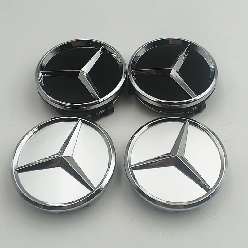 4pcs 60mm Car Rims Hub Wheel Center Caps For Mercedes Benz A B C E S CLA CLS GLK ML GLA GLB GLC GLE Accessories