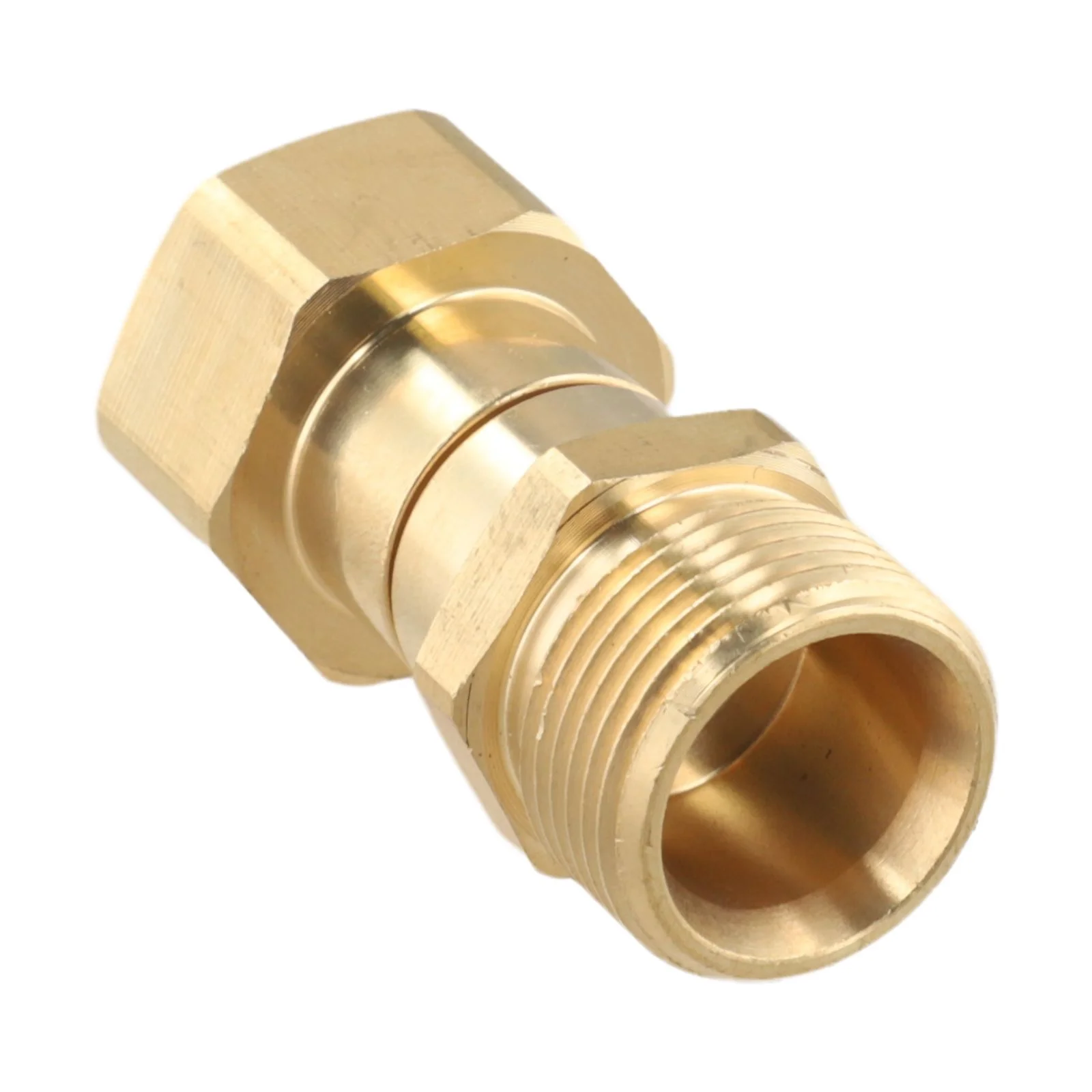 Pressure Washer Hose Connector with M22 15mm Threaded Swivel Joint for Reduced Hose Twisting and Operator Strain