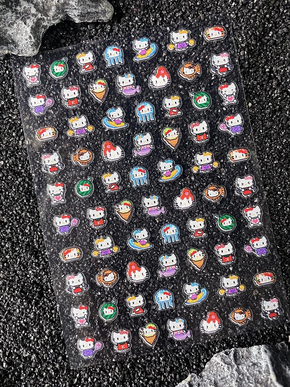 

Cute Y2K HelloKitty Nails Decor Stickers Toploader Scrapbooking Luggage Box Journal Manicure Stickers Self Adhesive Nail Sliders