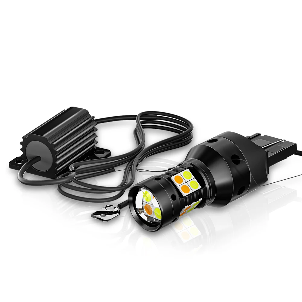 Clignotant et feux diurnes à LED, accessoires Canbus, mode tourisme, DRL PY21W P21W WY21W 3156 T25 T20, 2 pièces