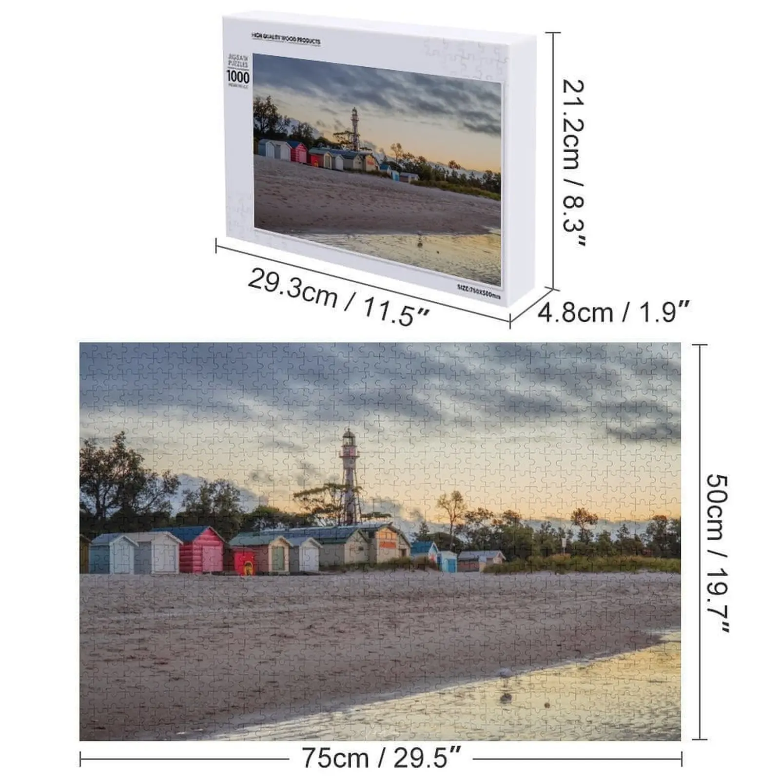 شاطئ ماكراي، شبه جزيرة مورنينجتون، فيكتوريا، أستراليا. أحجية الصور المقطوعة Iq Woodens للبالغين مخصصة لألغاز الأطفال