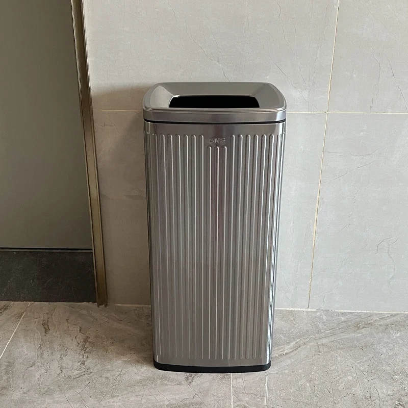 Stainless steel trash can 30 liters toilet without cover direct throwing tube corridor elevator entrance large capacity