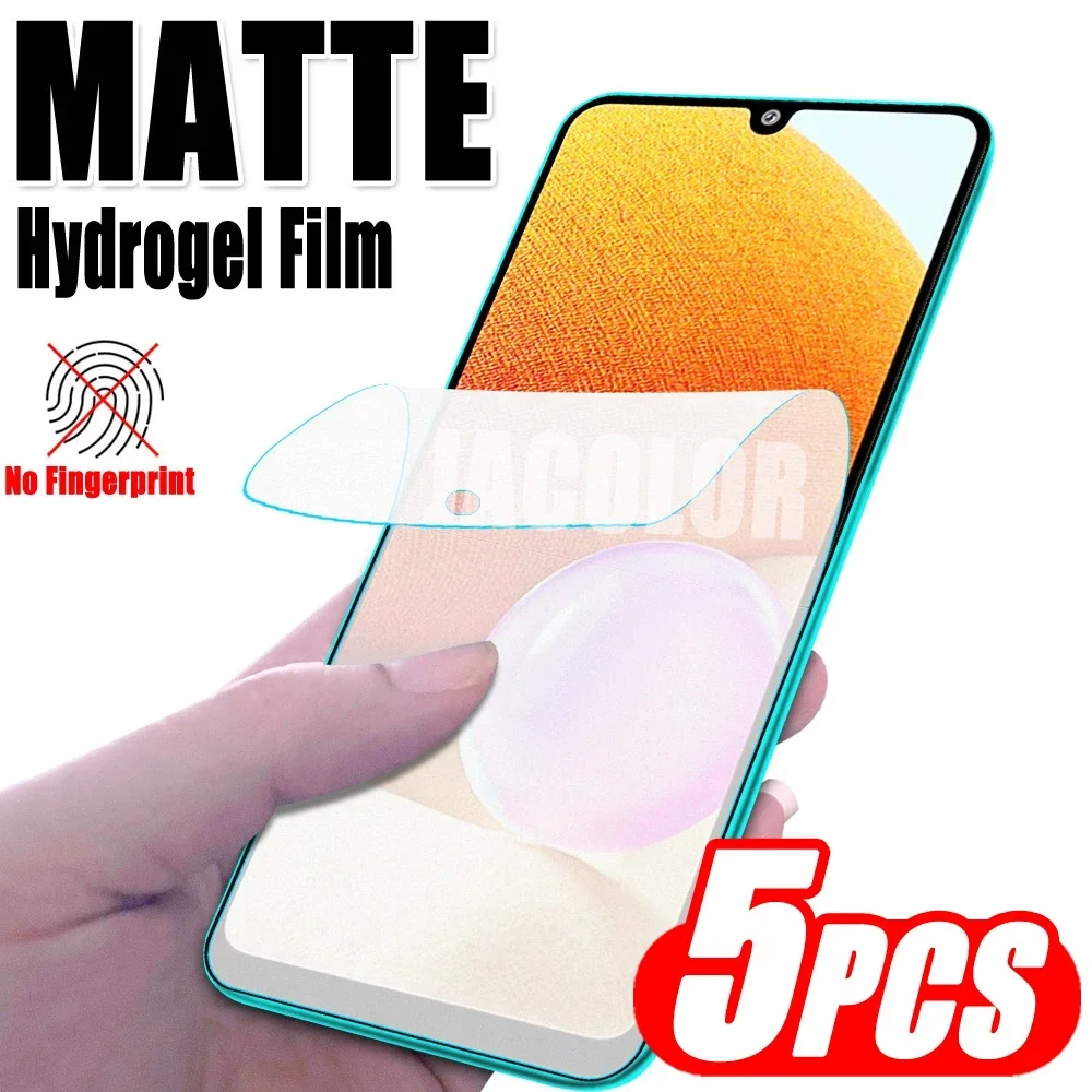 5pcs Matte Hydrogel Film For Samsung Galaxy A72 A52 A52s A42 A32 A22 A22s A12 A02s 4G 5G A 22 52 s 12 32 42 Gel Screen Protector