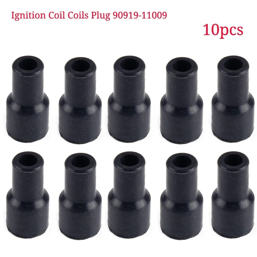 10Pc Spark Plugs Cap Connector Ignition Coil Coils Plug Tip Cover Rubber 90919-11009 For Toyota Car Accessories