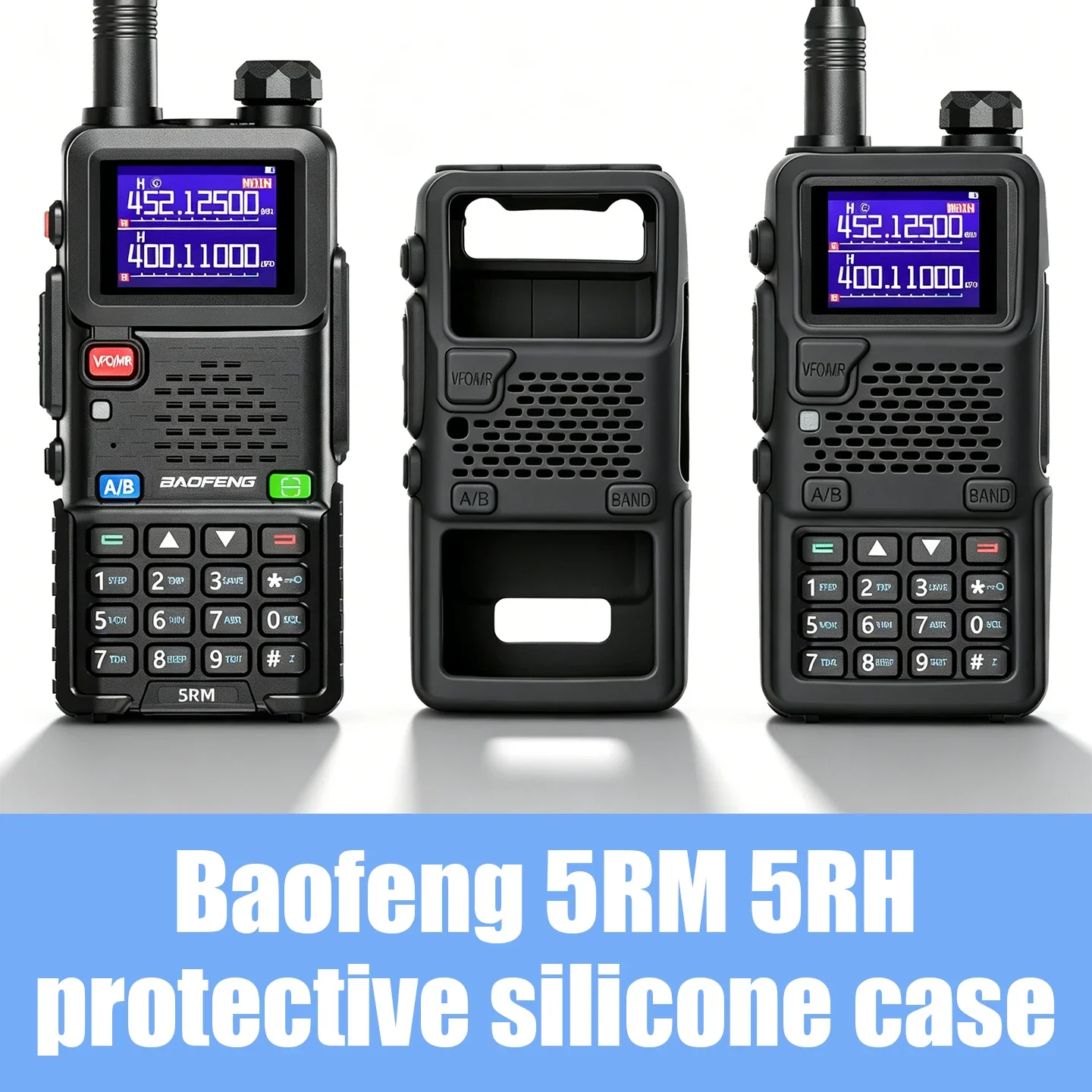 Baofeng UV-5RH Silicone Soft Case - Protective Pouch for UV-5RM/5G Plus/5RH Pro/GPS AR-5RM Two-Way Ham Radios
