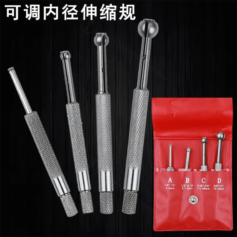 4Pcs Telescopic Ball Hole Gauge Set 3-13mm 1/8-1/2