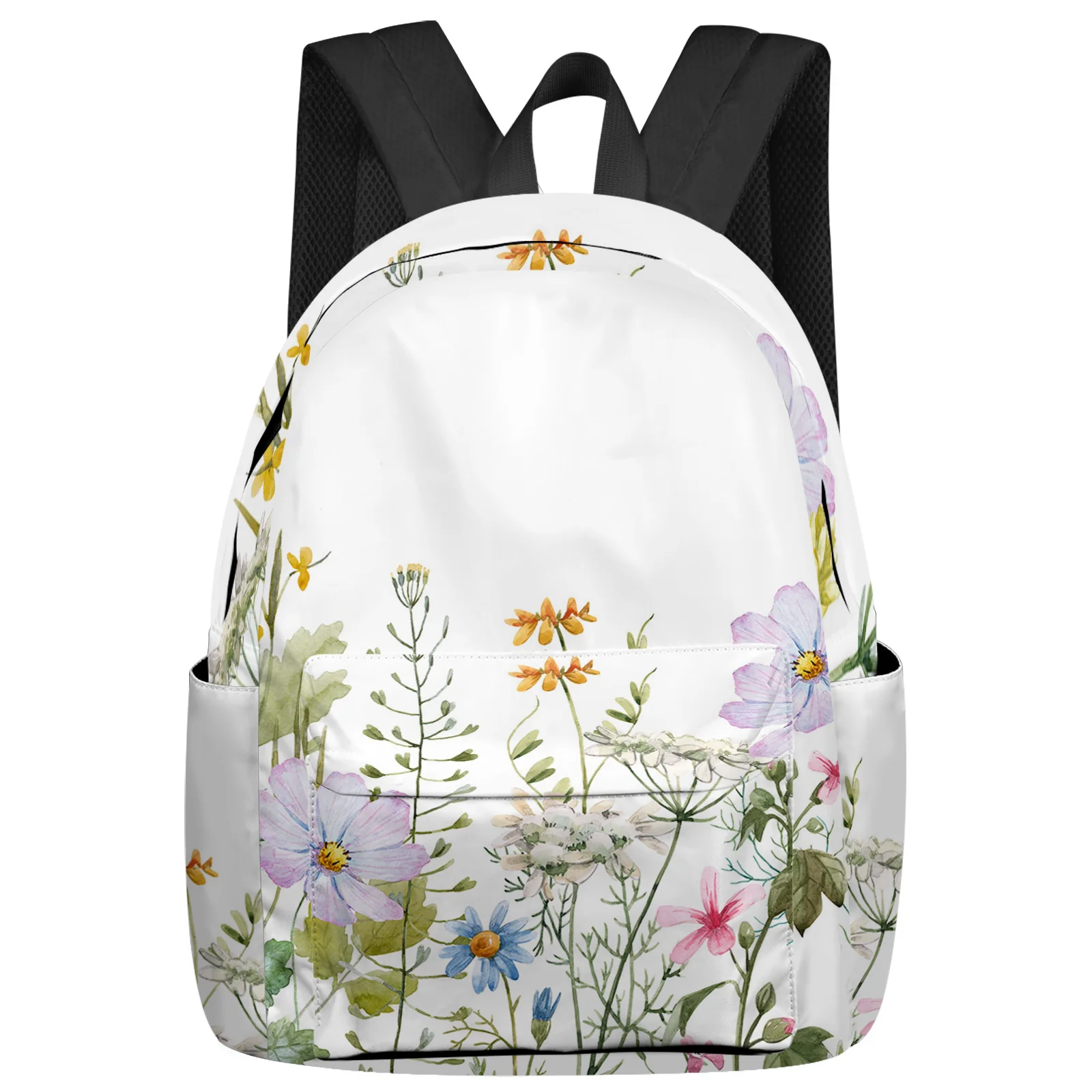 

Spring Flower Vanilla Wildflower Backpacks Teenagers Student School Bags Laptop Backpack Men Women Female Travel Mochila