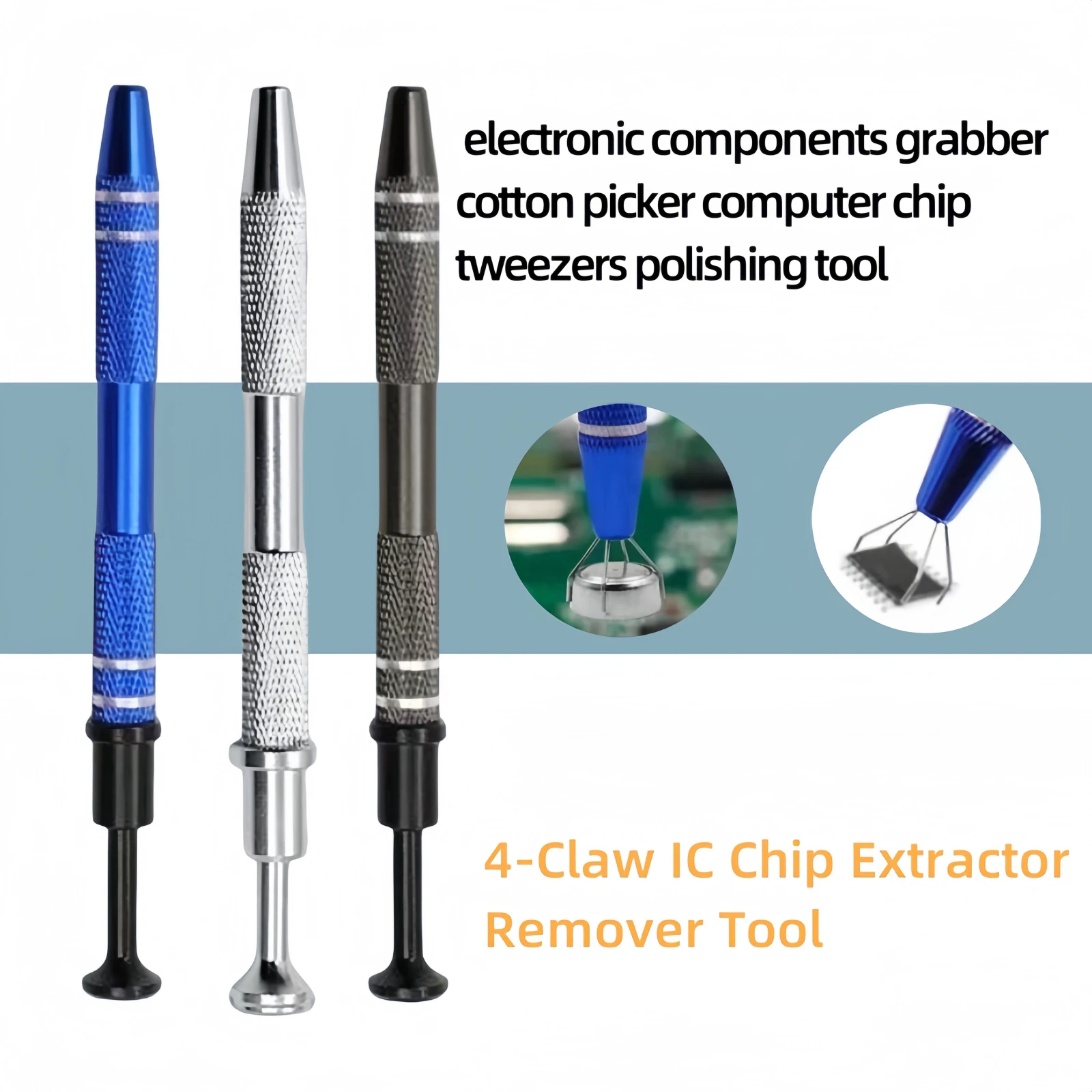 IC extraction tool electronic components grabber cotton picker computer chip tweezers polishing tool Mobile phone computer