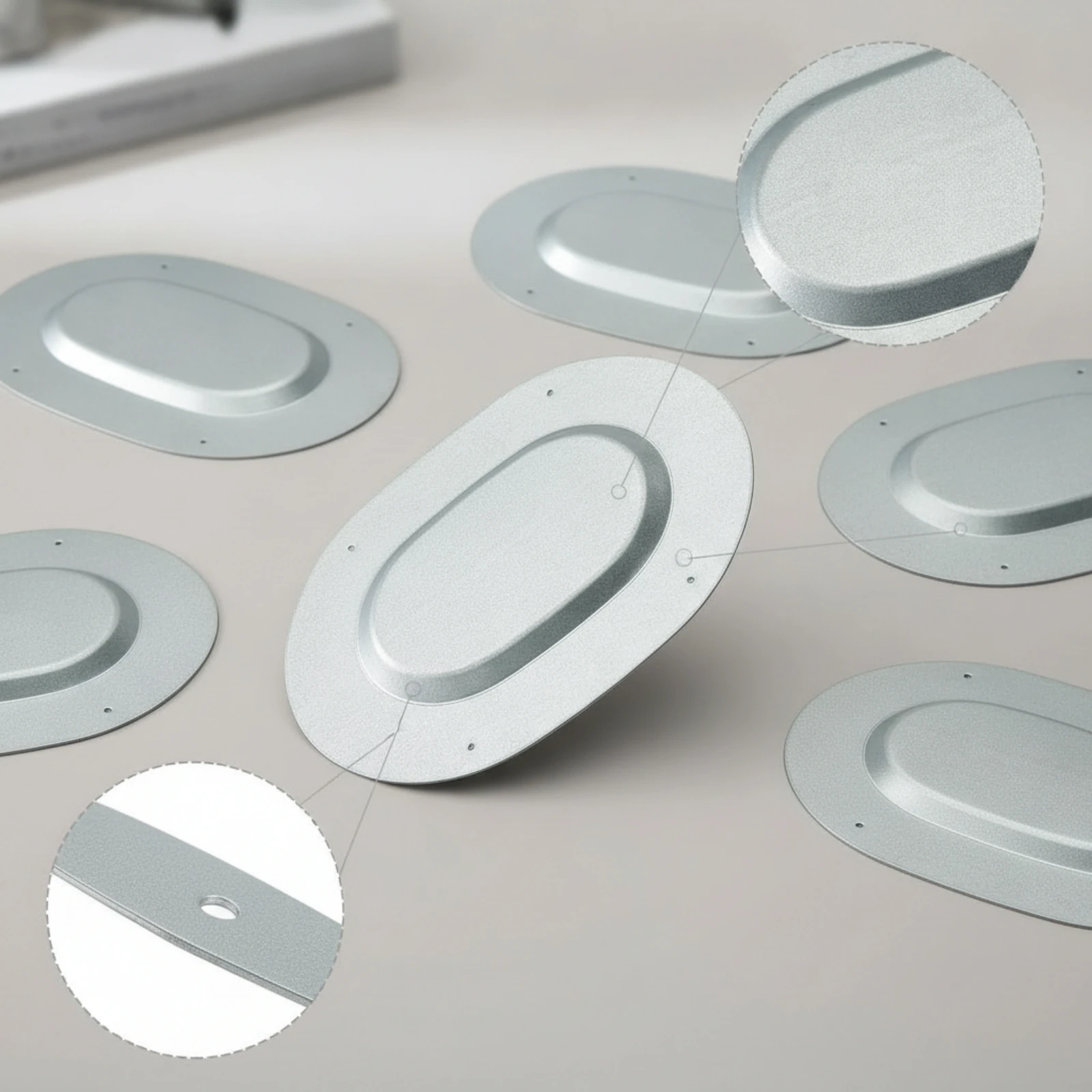 6 Pieces Trunk Floor Drain Plug Oval Trunk Drain Hole Cover Metal Matte for Car Owners