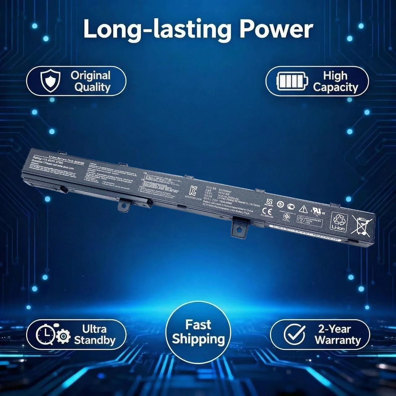 Original A31N1319 Laptop battery For ASUS X551C X551CA X551M A41N1308 0B110-00250100M X45LI9C YU12008-13007D X451CA X551CA-SX024
