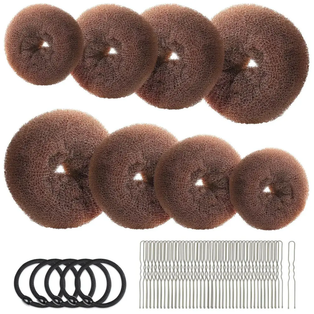 Easy Hair Styling Tool Donut Bun Maker Sponge Ring Set For Quick Updo Fashion Commuter Hairdressing Accessories Styling