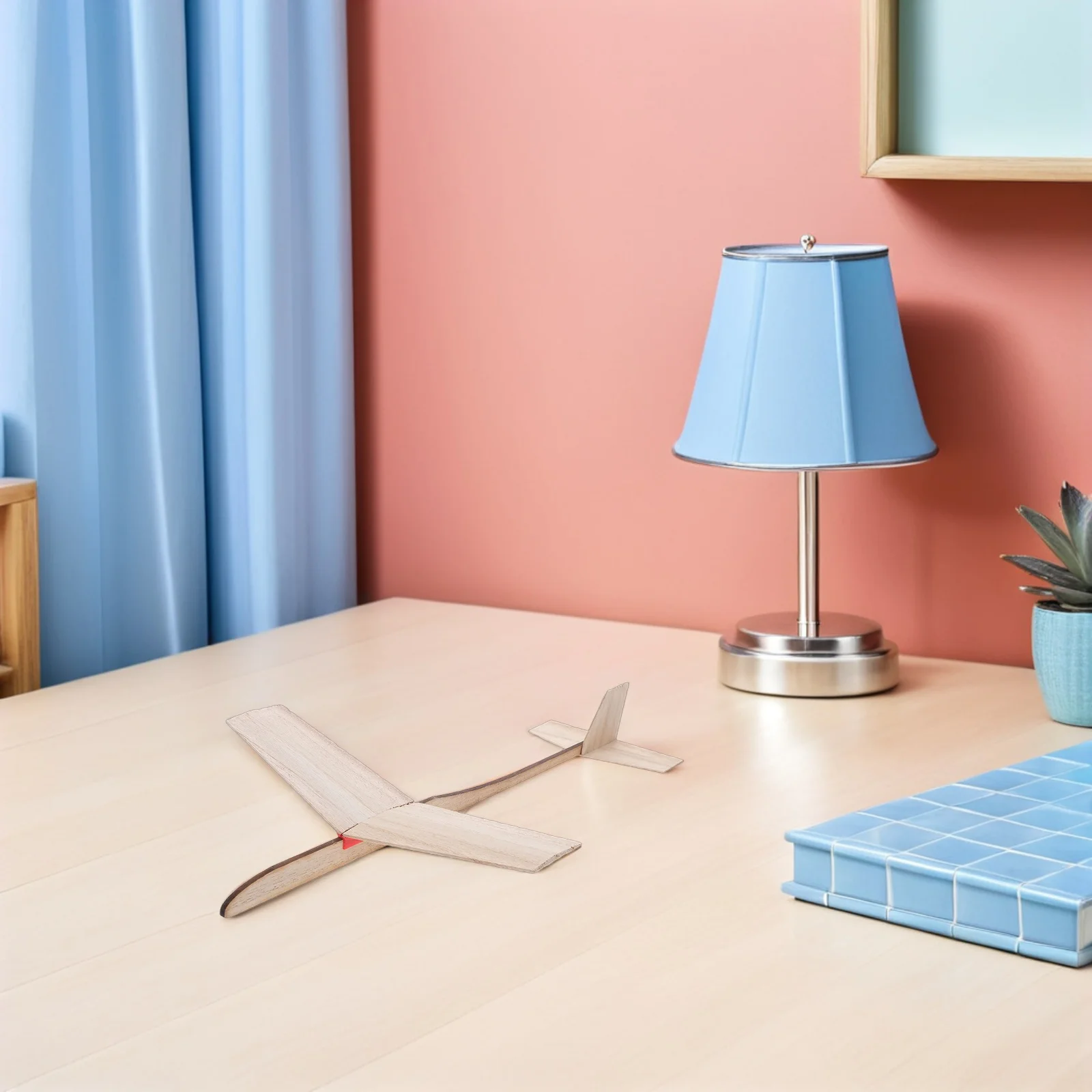 

4 Pcs DIY Paint Craft Plane Hand Throw Wooden Glider Puzzle Model Kids Airplane Toys Desktop Ornament Educational Kit