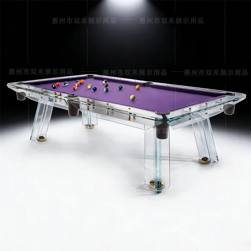 Crystal Billiard Table, Indoor Standard Home Club Transparent Tempered ...
