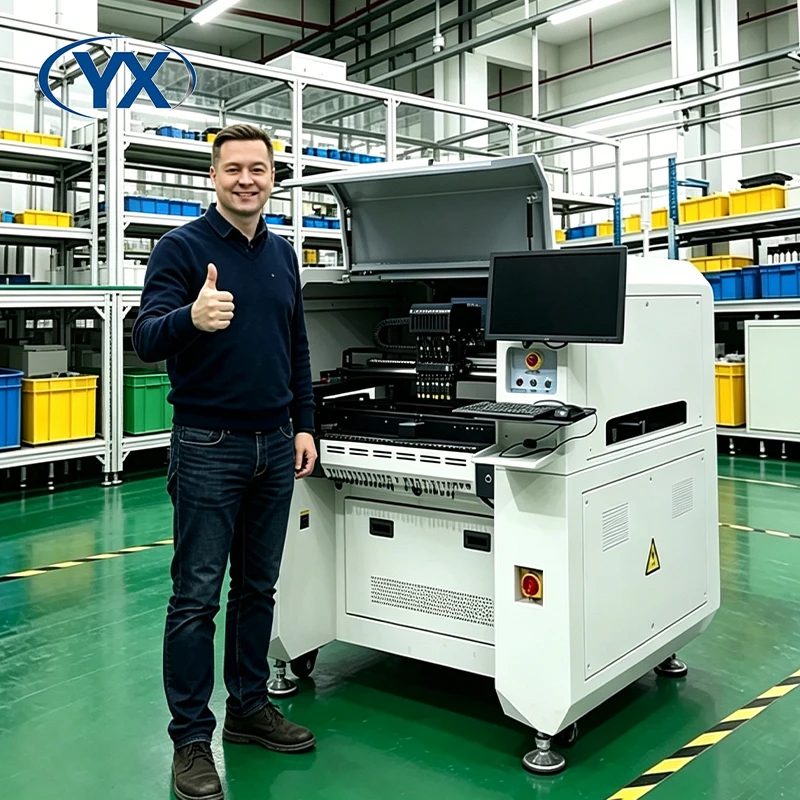 SMT880-F Vertical Vision Smt Pick and Place Machine Fully Automatic 8 Head Pcb LED Assembly Machine