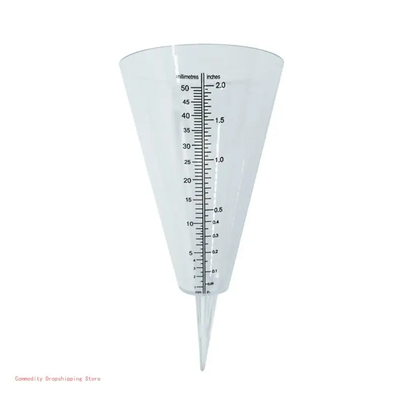 

Lawn and Garden Cone Rain Gauge Durable Transparent Rainfall Measurement Device Potted Plant Bonsai Gardening Supplies