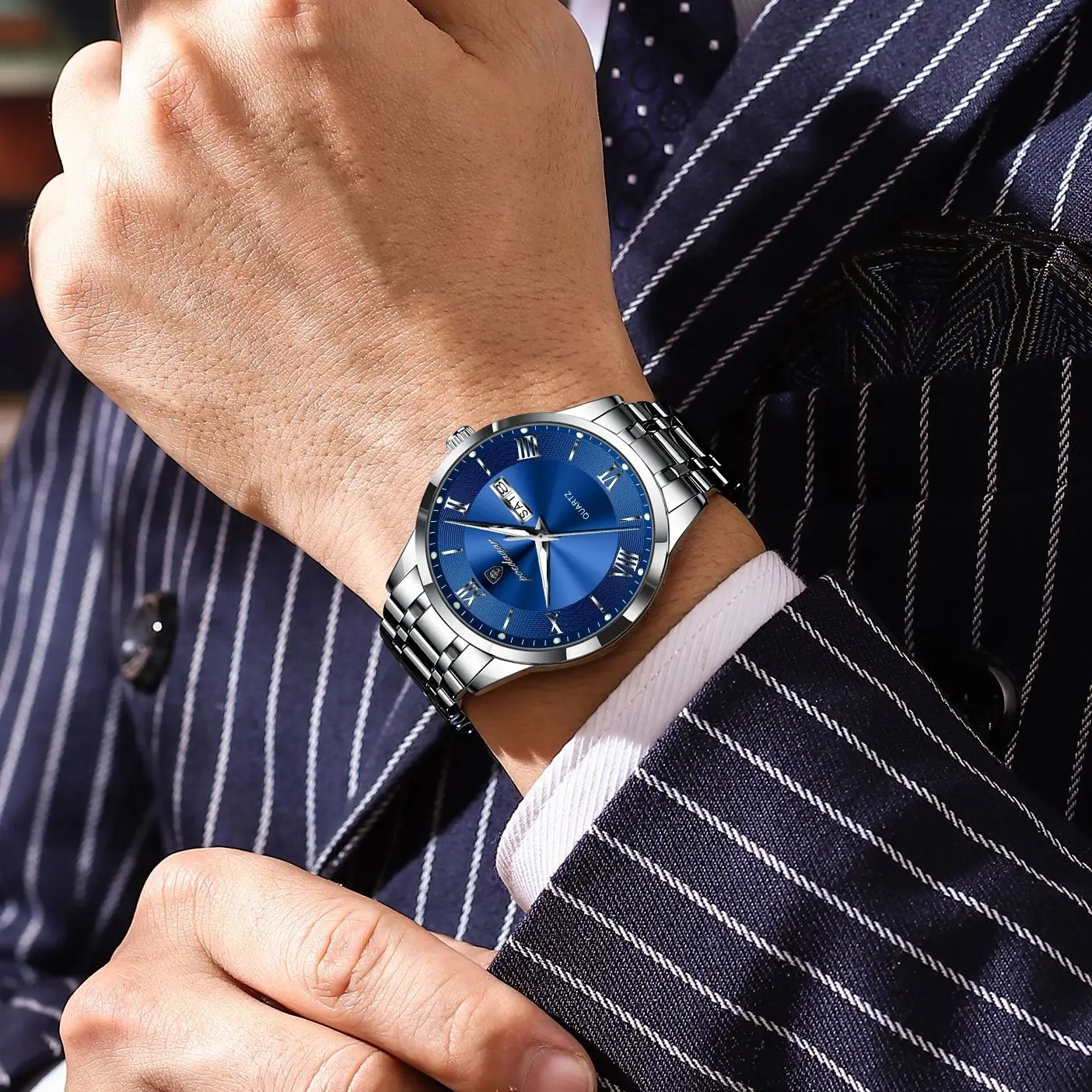 Men's Luxury Waterproof Quartz Watch with Luminous Features