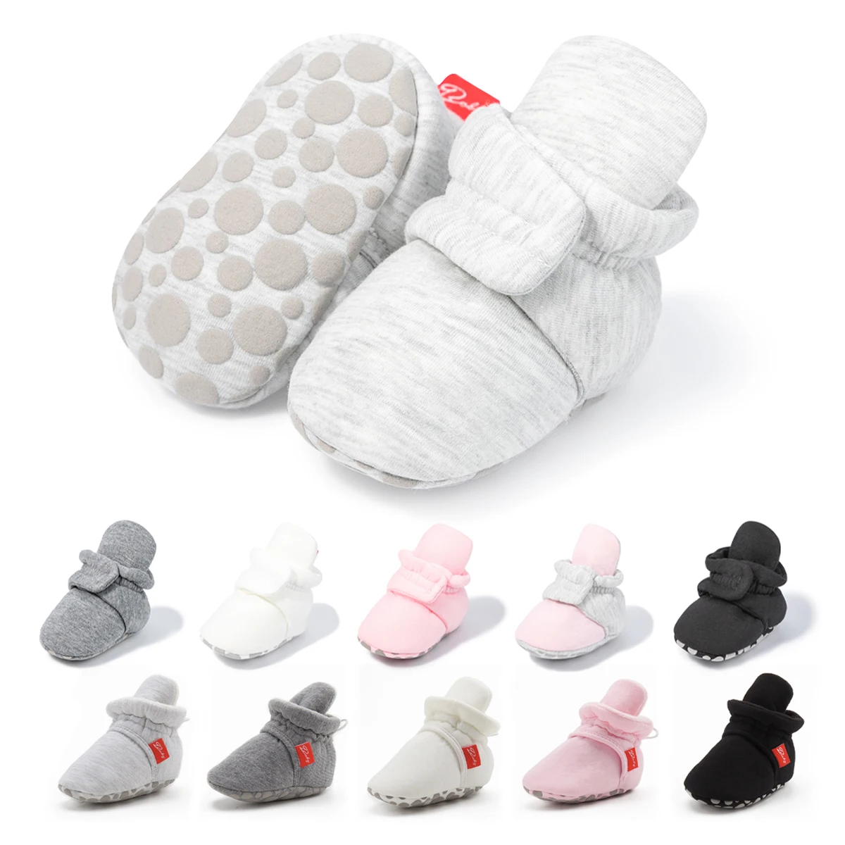 

Зимние детские повседневные носки унисекс, обувь из хлопка высокого качества, теплые минималистичные первые ходунки для малышей, мягкая противоскользящая плоская подошва
