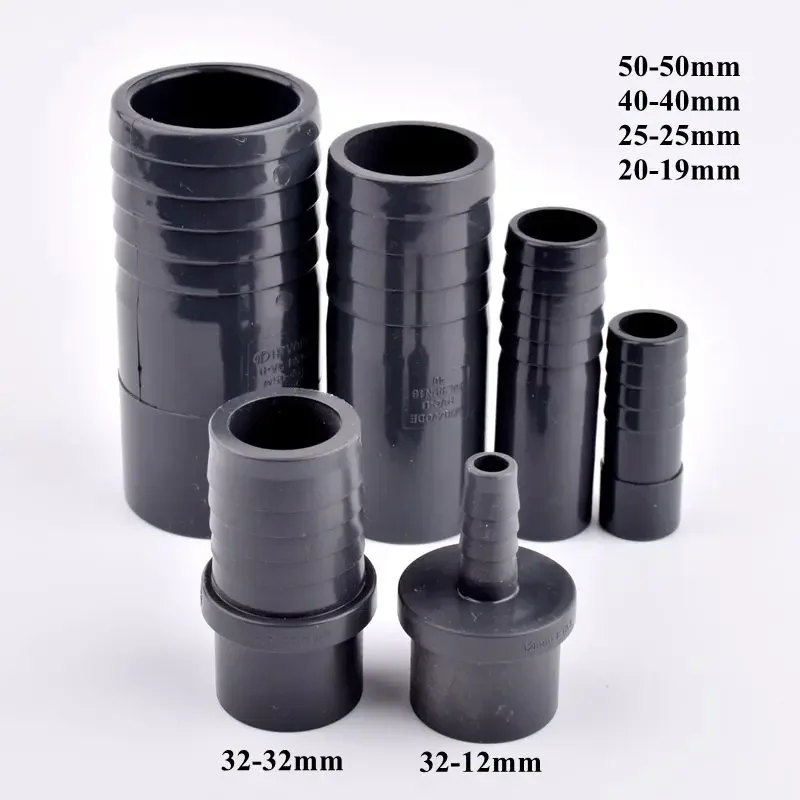 

O.D 32/40/50/63-14/20/30/40/50/60mm Big Size UPVC Pagoda Connector Garden Irrigation Pipe Soft Hose Adapter Joint Accessories