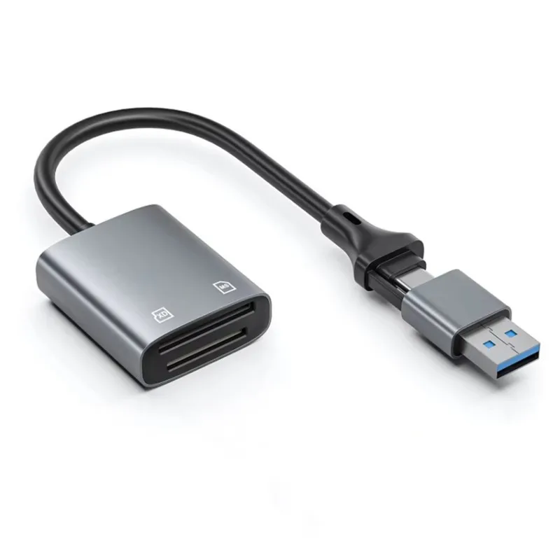 LXYB18B USB Type-C Card Reader 2 In 1 Multi-Function Dual-Head For Smartphones Tablets For Memory Sticks