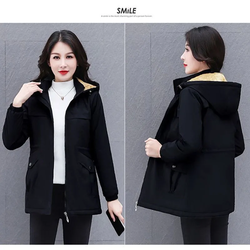 Hooded Overcoat Parka Down Cotton-Padded Women Jacket New Style 2023 Winter Explosions Fashion Warm Cotton Coat Women Clothing