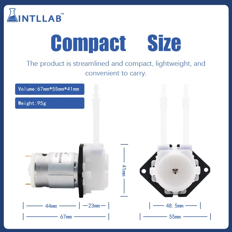 INTLLAB 12V DC DIY Peristalticปั๊มของเหลวปั๊มจ่ายยาPeristaltic PUMPสำหรับAquarium Lab Analytical