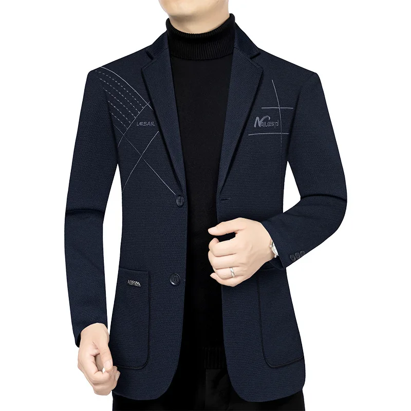 

2025 spring and autumn new middle-aged men's suit jacket dad suit high-grade business casual suit men on clothes