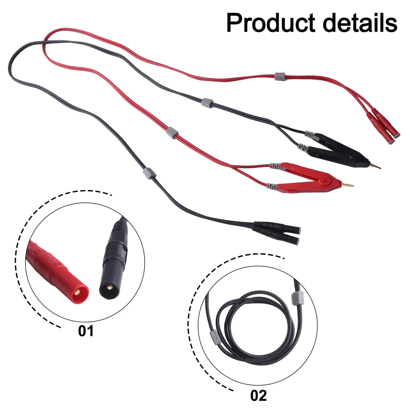 

Low Resistance Tester 4mm Banana Jacks Insulating Protective Sleeve Wire Gauge 4x0.9mm For Electrical Engineering