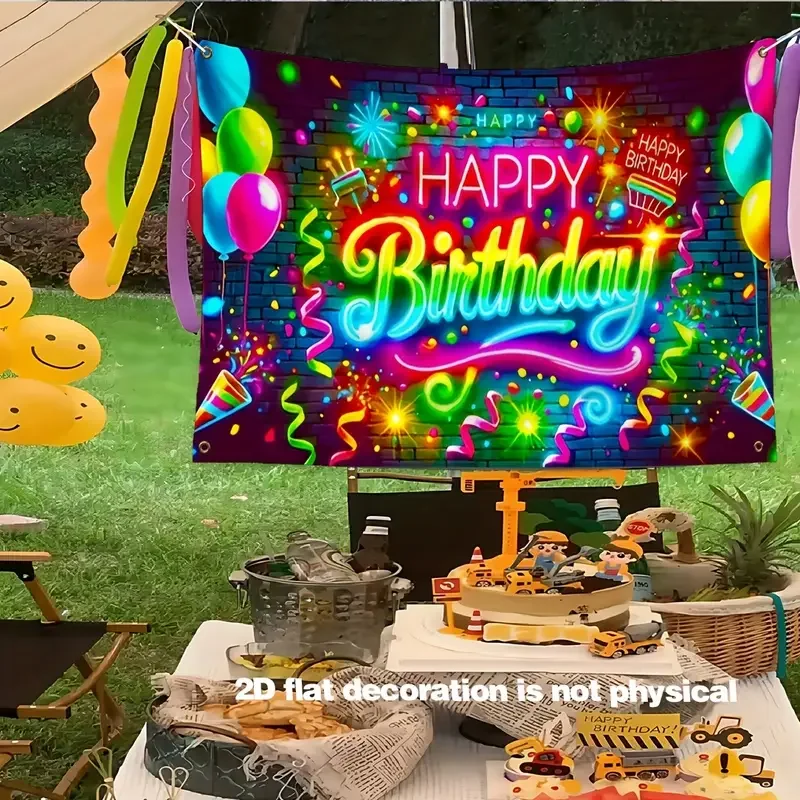 جدار خلفية لحفلات أعياد الميلاد من VIKAMA، بالونات أعياد الميلاد وراية خلفية لحفلات أعياد الميلاد، دعائم تصوير فوتوغرافي #6