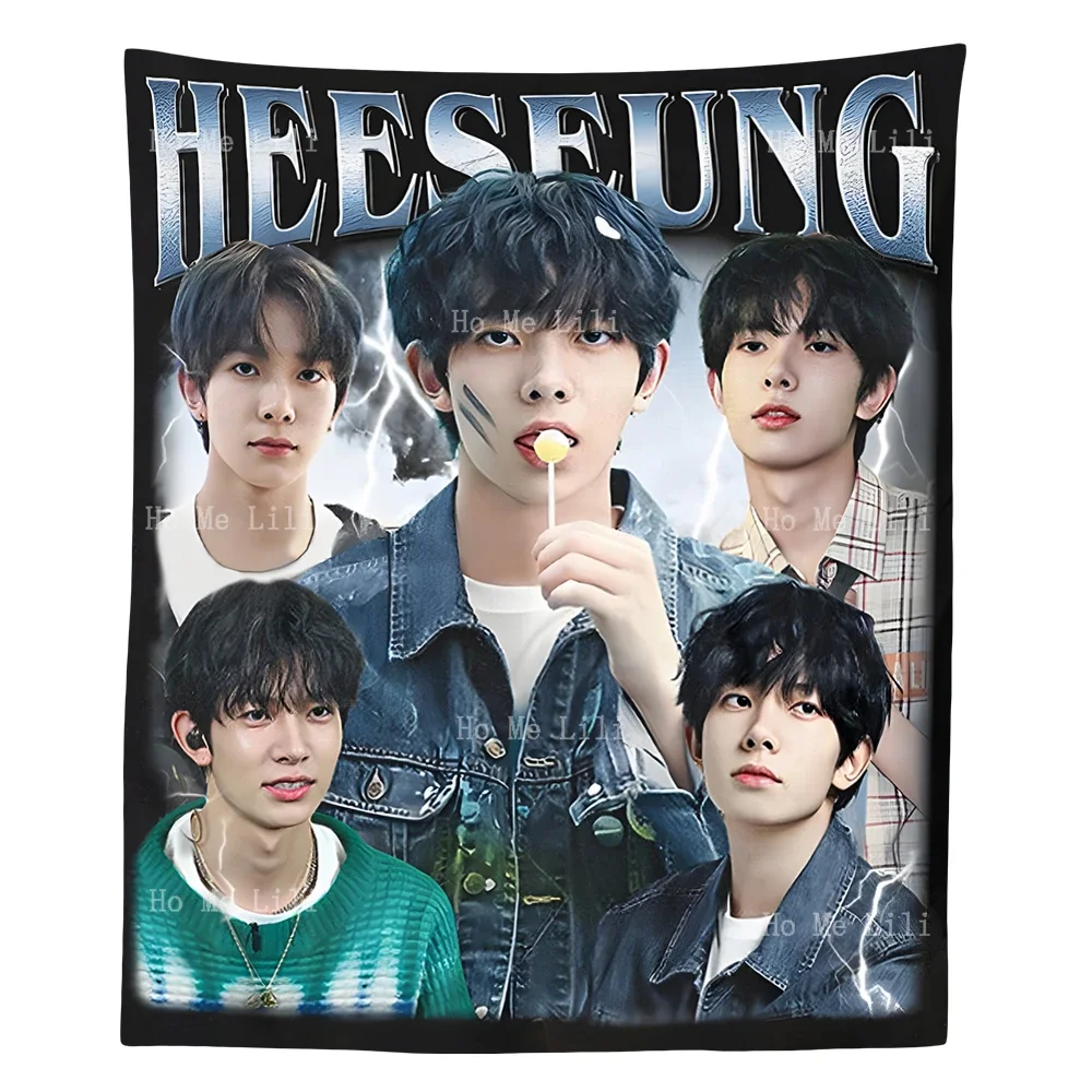 Heeseung Kpop Idol Group Tapestry Wall Hanging For Bedroom Livingroom Modern Design Tapestries