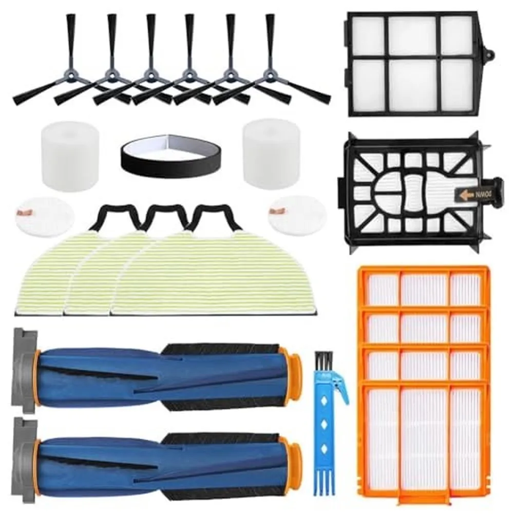 For Shark AV2610WA RV2610WA For Matrix Plus 2in1 Robot Vacuum Cleaner Replacement Kit 2 Main Brushes 4 Filters 6 Side Brushes