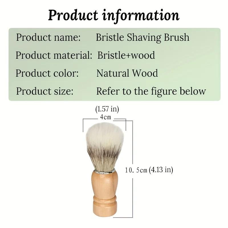 1PC Portable Men's Shaving Brush Barber Salon Men Facial Beard Cleaning Appliance Shave Tool Razor Brush With Wood Handle
