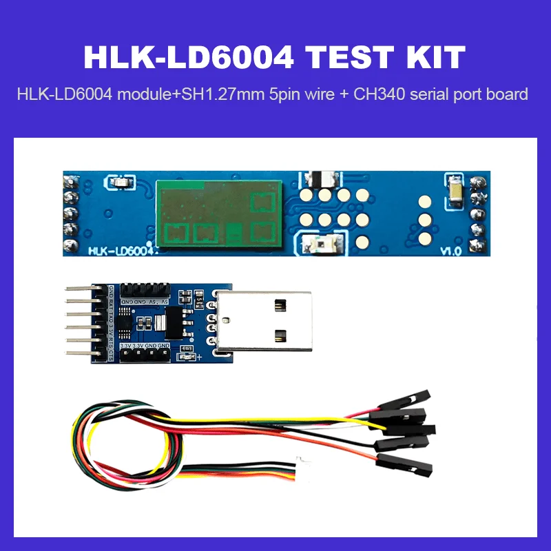 Hi-link 60G High-Precision Millimeter Wave Radar LD6004 Multi-Target 3D Human Presence Radar Sensor Module Test Board Kits