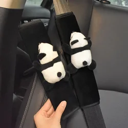 Protector de hombro ajustable para cinturón de seguridad de coche, cubierta de Panda para cinturón de seguridad, accesorio Interior para automóvil, 1 unidad