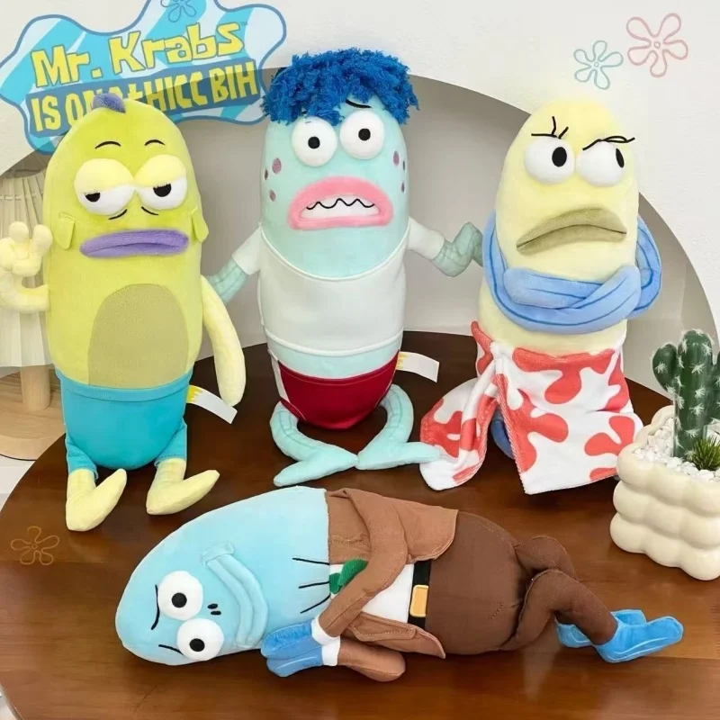 

New Original Potdemiel×SpongeBob SquarePants Bikini Bottom Residents passerby Fish Series Plush Toys Surprise Pendent Gifts Toys