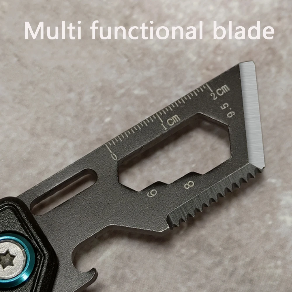 Mini Folding EDC Multi‑Tool Portable Utility Cutting Tool With Ruler Wrench Saw Teeth For DIY Household Outdoor Daily Work