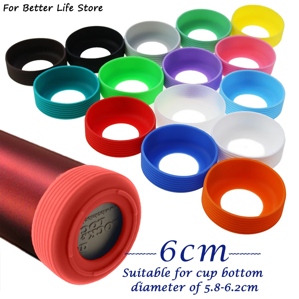 1Pc 6cm 15G 15 Colour Threaded Soft Silicone Cup Bottom Cover Wear Resistant Ring Sleeve Sheath Anti Slip Good Toughness