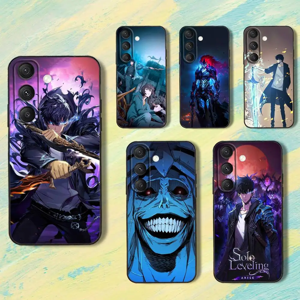 

S-Solo Anime A-LevelingS Phone Case For Samsung S25,S24,S10,S22,S21,S20,S23,Ultra,Plus,Lite,FE,Soft Silicone Black Cover