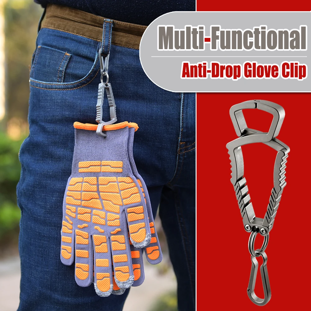 Outdoor Protective Gloves Clip Hanger Multi-purpose Safety Work Gloves Holder Anti-drop Glove Belt Clamp for Worker Construction