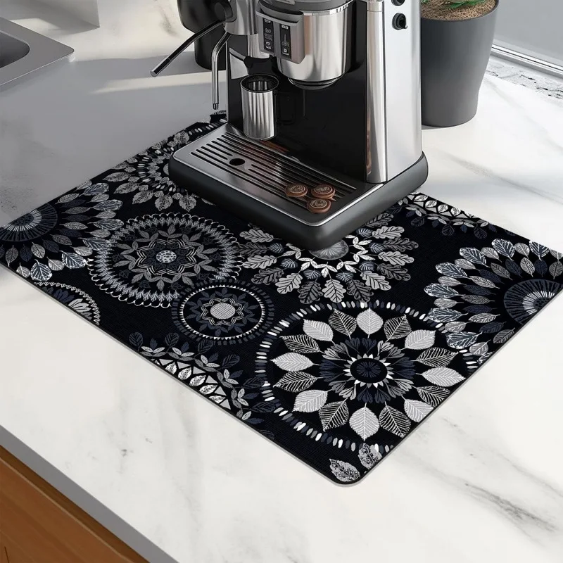 VIKAMA Wärmeisolierende und wasserabsorbierende Unterlage für die Küchenarbeitsplatte im amerikanischen Stil, Abtropfunterlage für Kaffeemaschinen