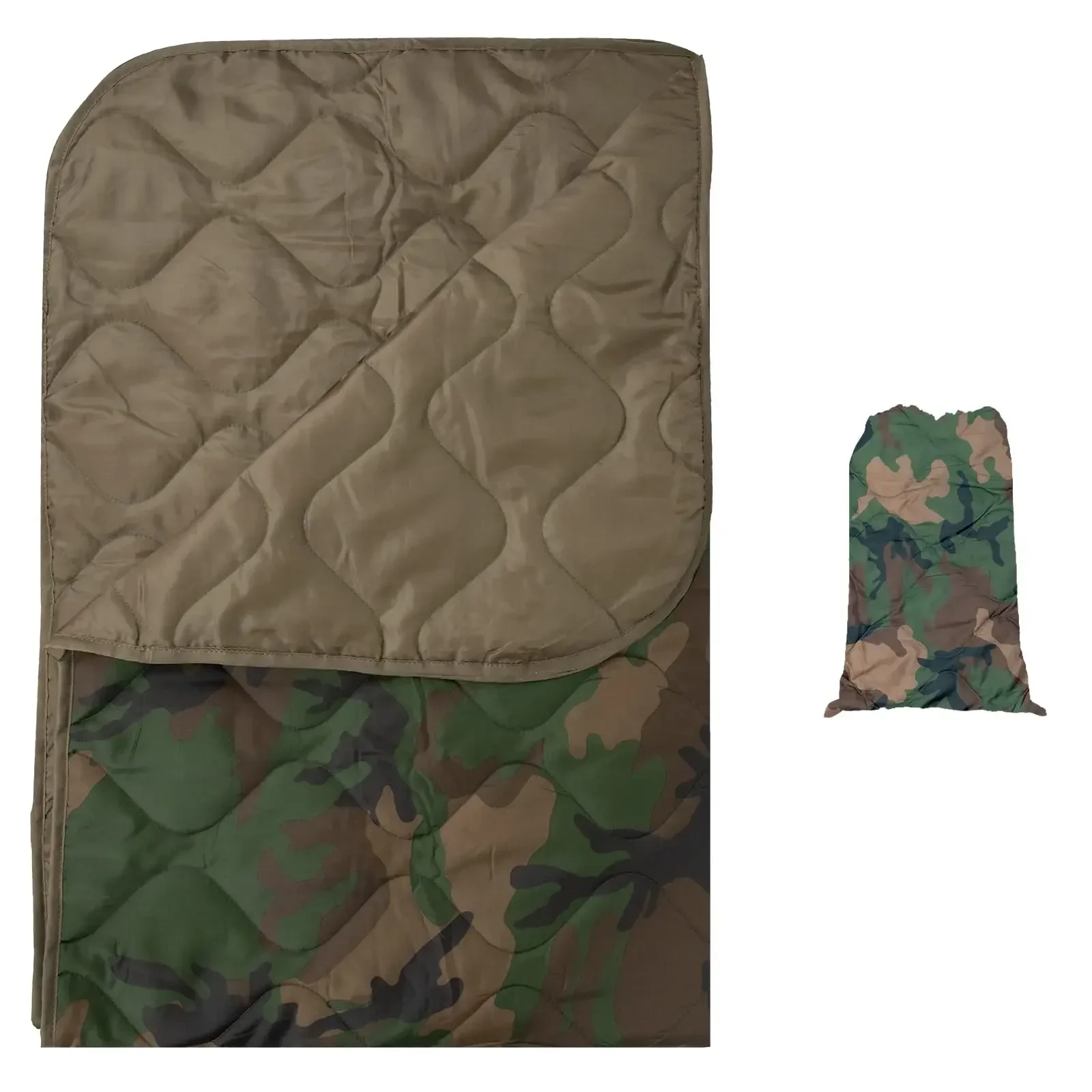 

Outdoor Camouflage Blanket Camo Woobie Military Ultralight Camping Quilt Travel Portable Warm Sleeping Bag Pad Poncho Hunting