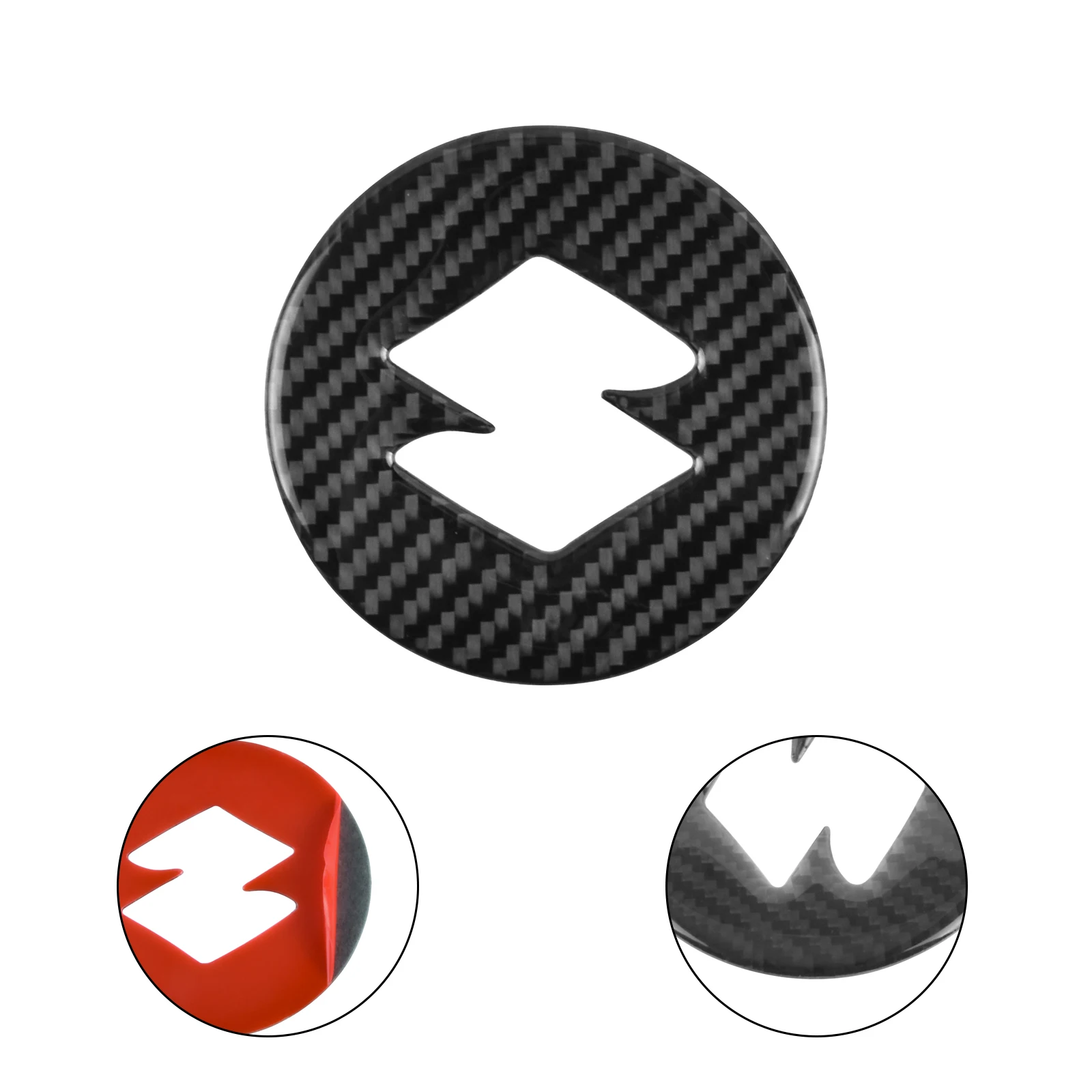 Car Steering Wheel Center Sticker For Suzuki Jimny 2019 2020 Interior Decoration Accessories Carbon Fiber Cover Decal