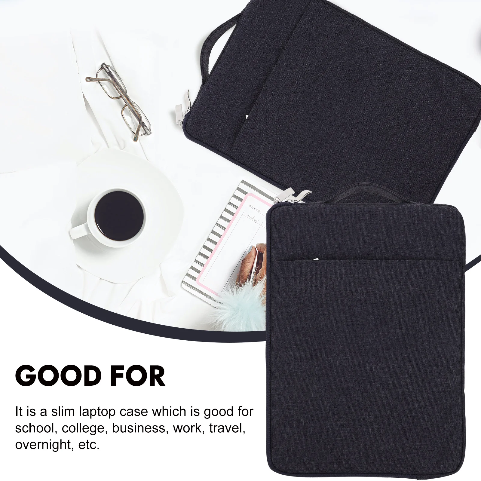 

Slim Lightweight Denim Laptop Bag Abrasion Resistant Dust Proof Notebook Cover Portable Computer Storage Pouch 360