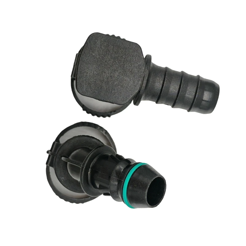 14mm-ID10 90 degree SAE 3/8 water pipe fittings auto Fuel line quick connector plastic female nylon connector 2pcs a lot