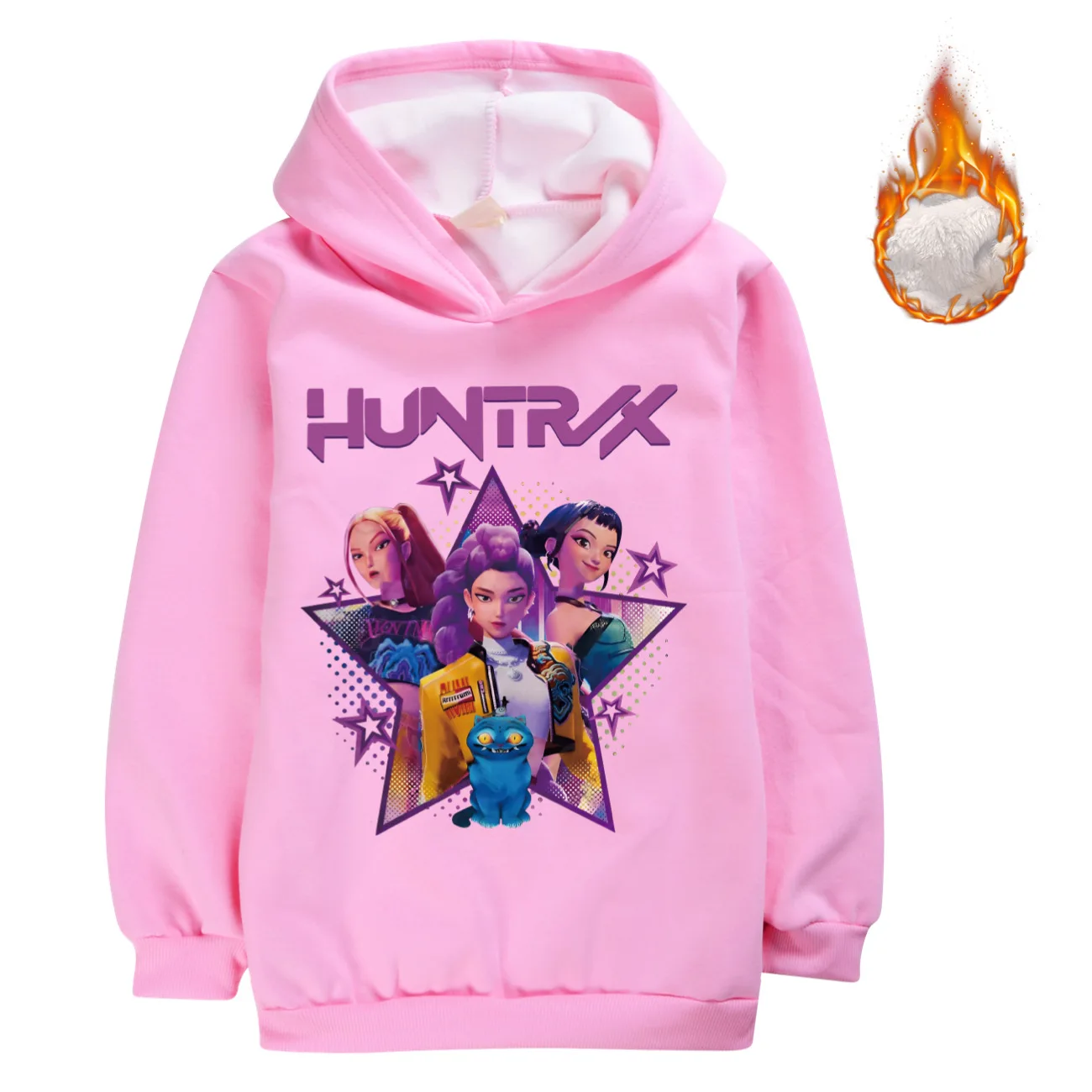 

KPop охотники на демонов, флисовые теплые толстовки, детская одежда, толстовка с героями мультфильмов для девочек и мальчиков, детский повседневный топ, уличная одежда 4840