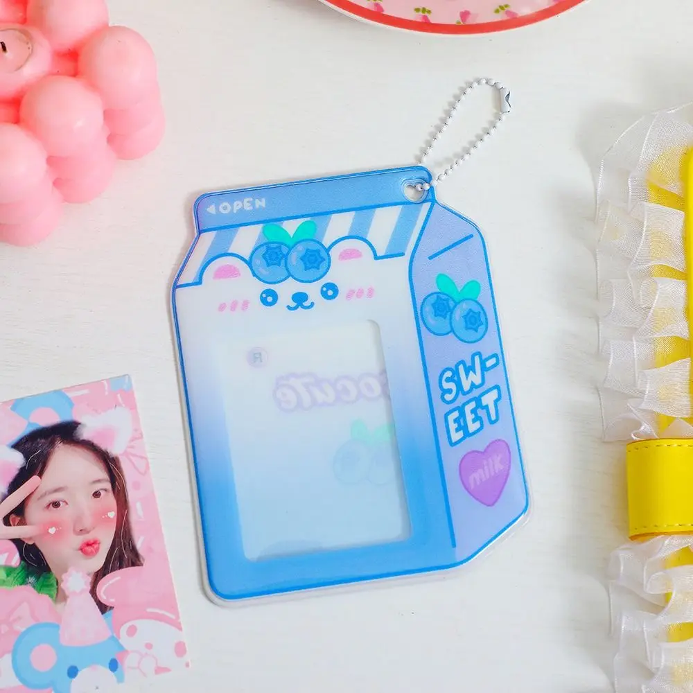 New 3-inch Photocard Holder PVC Milk box Transparent Card Sleeve Card Package Student