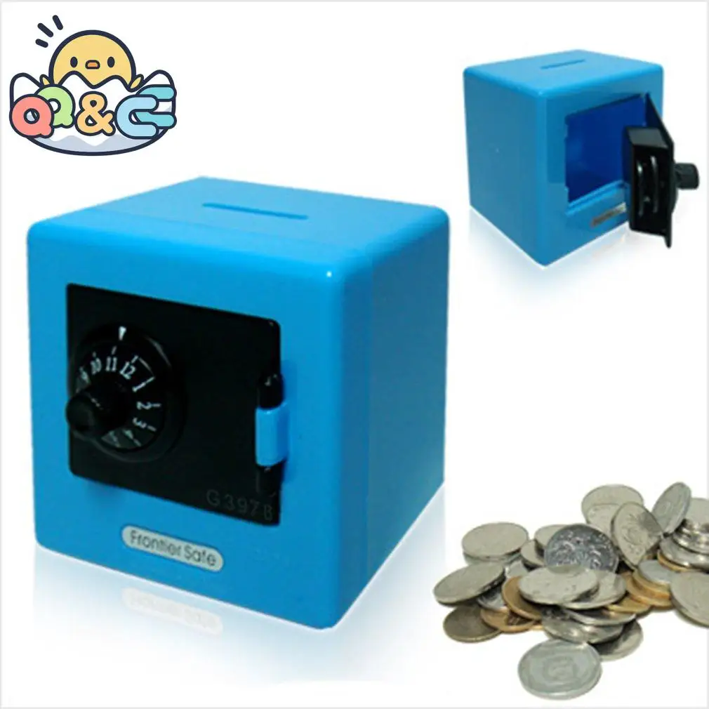 Mini cofrinho dos desenhos animados para crianças, Brinquedos de depósito de dinheiro, Caixa de moedas criativa infantil, Saving Pot Toy com bloqueio