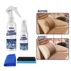 30/100ML Car Interior Headliner Cleaner Fabric Cleaning Spray Fabric Suede Leather Seat Stain Remover Foam Mousse Conditioner