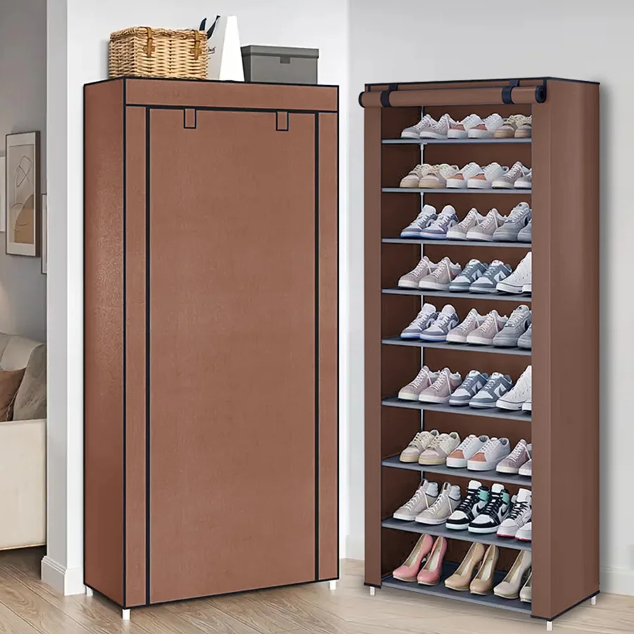 

10-Layer Dustproof Shoe Rack With Non-Woven Cover Shoe Storage Cabinets Shoe Storage Rack for Entryway,Bedroom