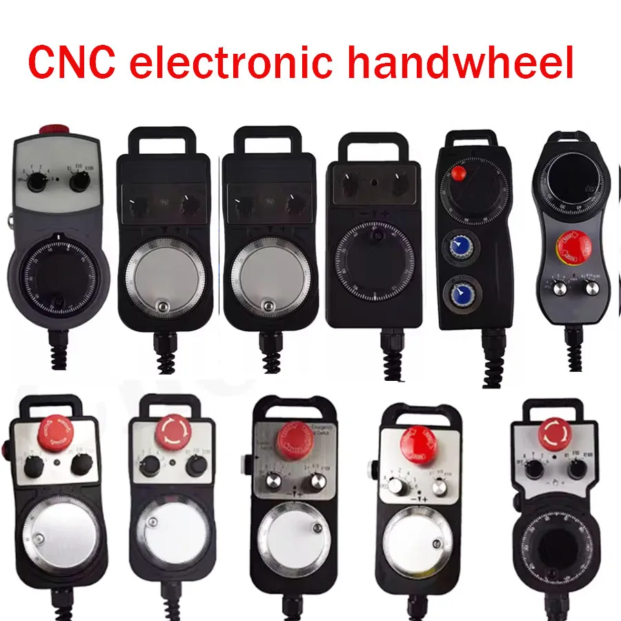 

New CNC electronic handwheel with emergency stop and enable engraving machine milling machine woodworking 5V encoder 100PPR puls
