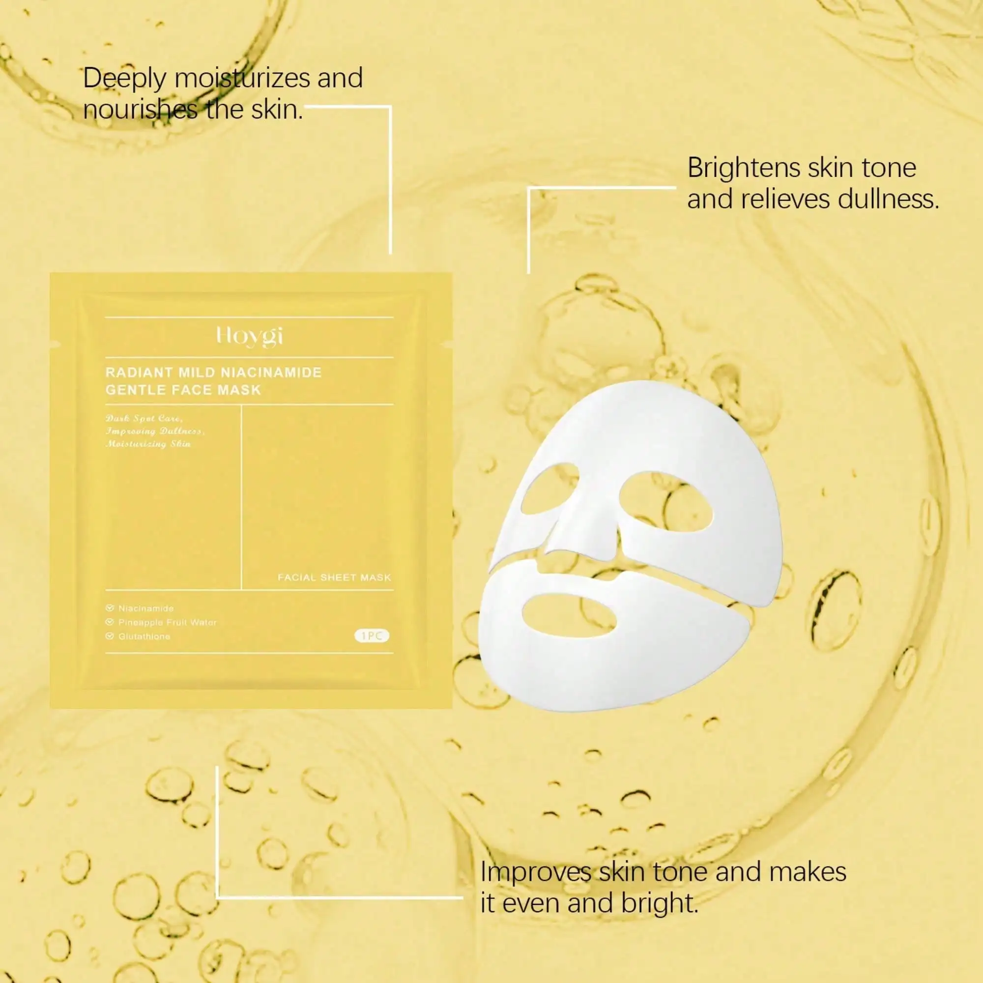 Radiant Vita Niacinamide Deep Conditioning Mask, Gentle Daily Facial Treatment Softens Uneven & Dull Complexion, Balancing Care for Combination Skin, Authentic Korean Skincare, Thoughtful Beauty Gift for Her